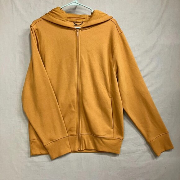 NWT All In Motion Men's Brown Cotton Fleece Full Zip Hooded Sweatshirt Pockets - Picture 4 of 12